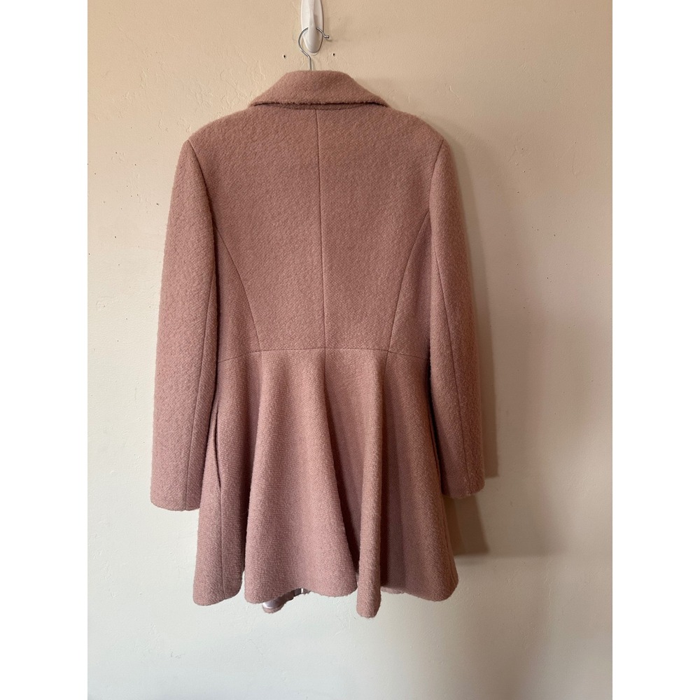Calvin Klein Womens Dusty Rose Pink Fit and Flare Double Breasted Peacoat Coat - Picture 15 of 16